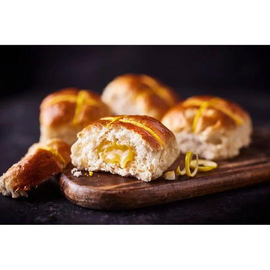 M&S 4 Extremely Lemony Curd Filled Hot Cross Buns