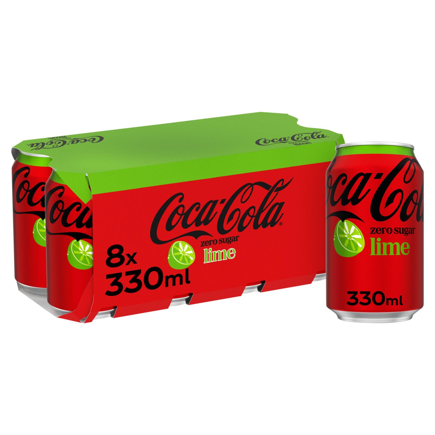 Coke Zero Lime 330ml x 8