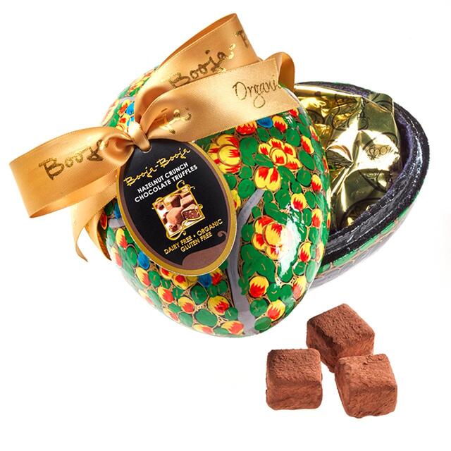 Booja Booja Hazelnut Crunch Truffles in Hand Painted Easter Egg