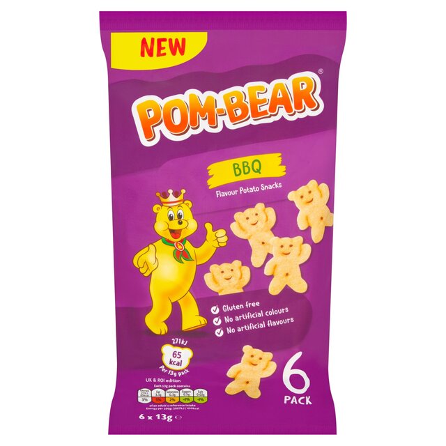Pom-Bear BBQ Multipack Crisps 6 Pack