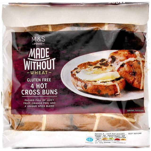 M&S Gluten & Wheat Free Hot Cross Buns 4pk