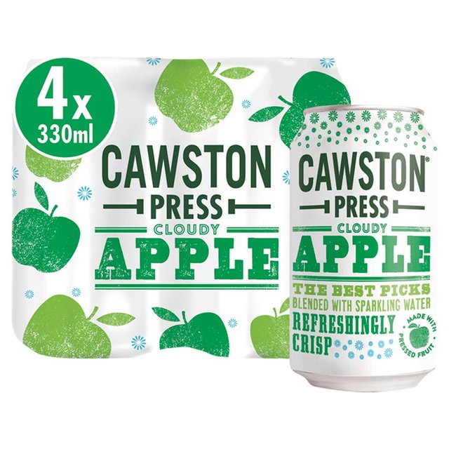 Cawston Press Sparkling Cloudy Apple, can 330ML x 4