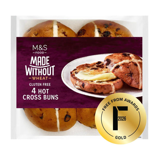 M&S Gluten & Wheat Free Hot Cross Buns 4pk