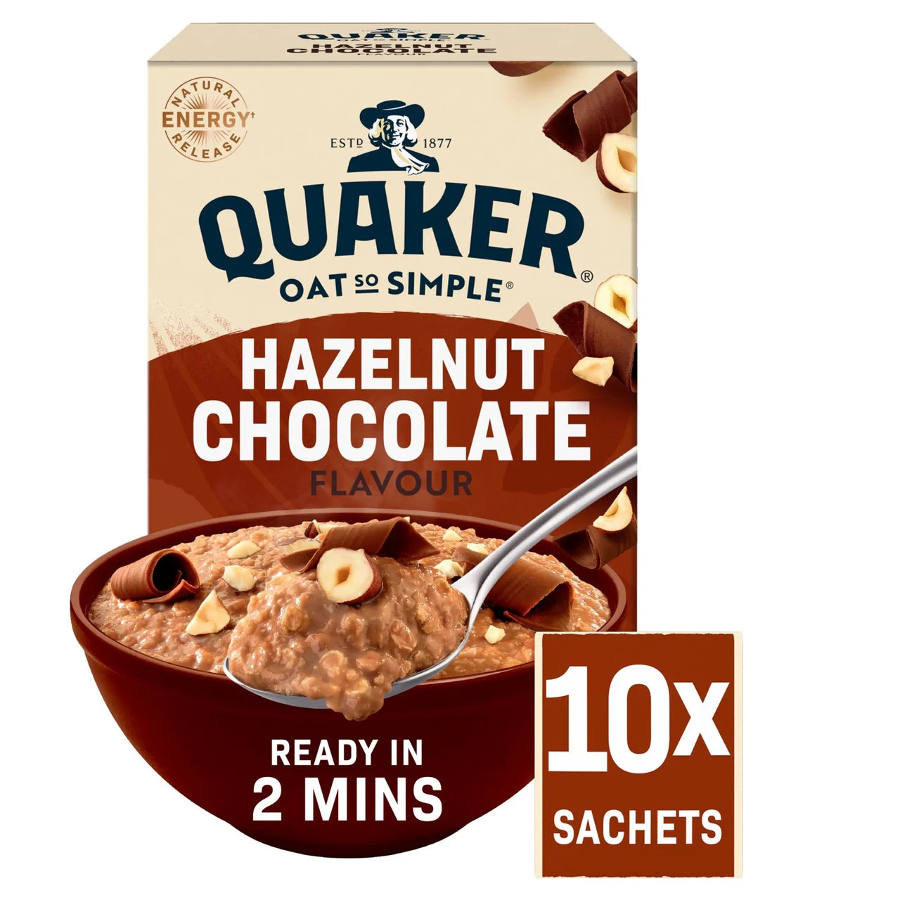Quaker Oat So Simple Hazelnut Chocolate porridge 10 Pack 365g