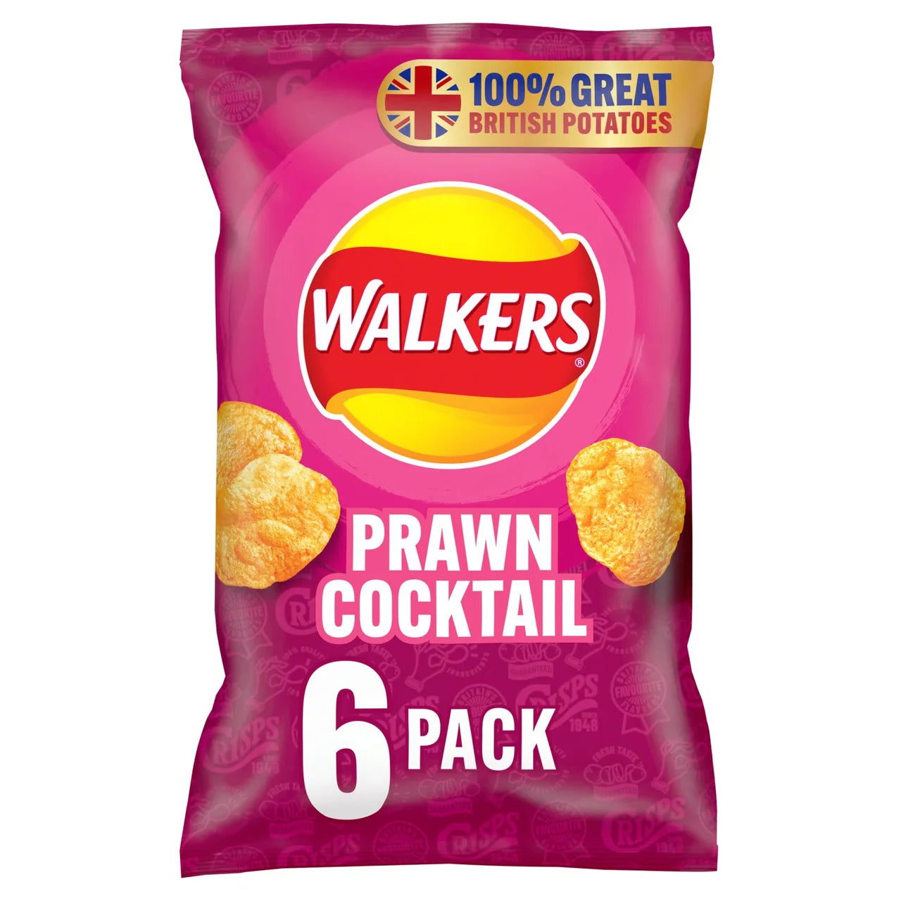 Walkers Crisps Prawn Cocktail 6 Pack