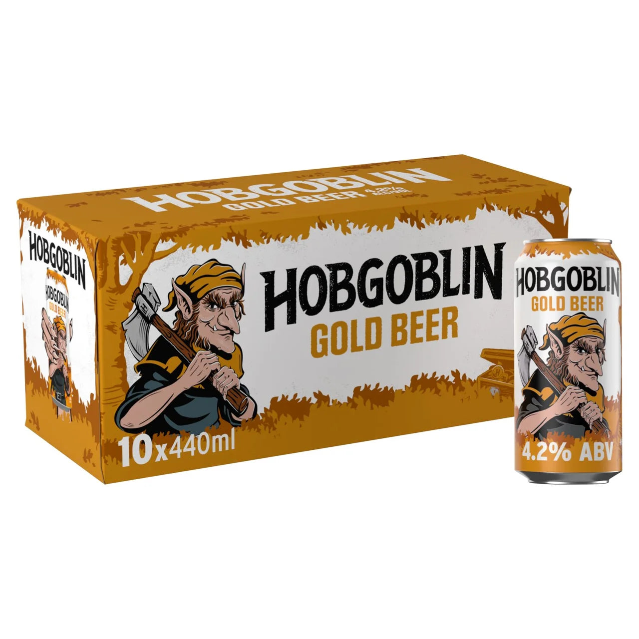 Wychwood Brewery Gold Hobgoblin Beer 10 x 440ml