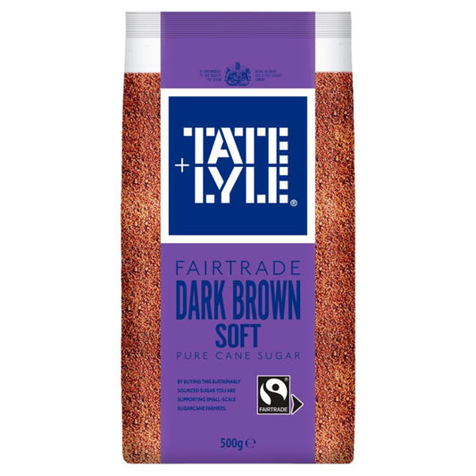 Tate & Lyle Sugars Fairtrade Cane Sugar Dark Brown Soft Sugar 500g