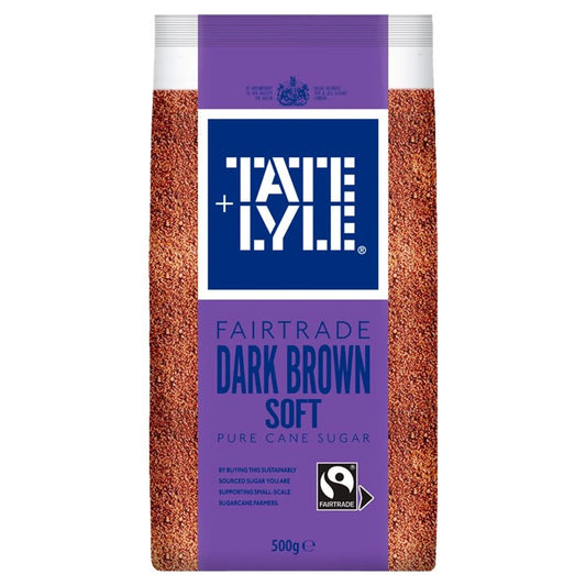 Tate & Lyle Sugars Fairtrade Cane Sugar Dark Brown Soft Sugar 500g