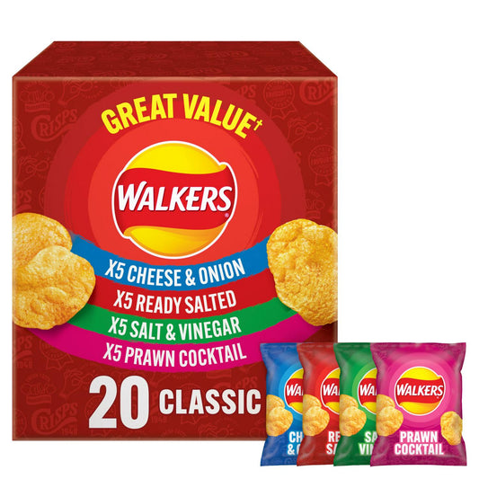 Walkers Classic Variety Multipack Crisps 20 X 25g