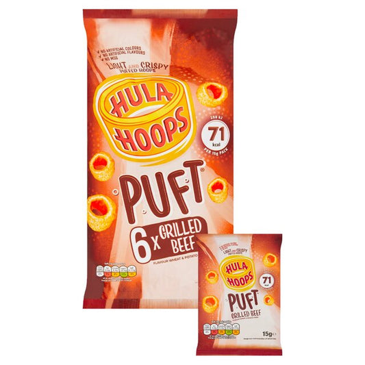 Hula Hoops Puft Beef Multipack Crisps