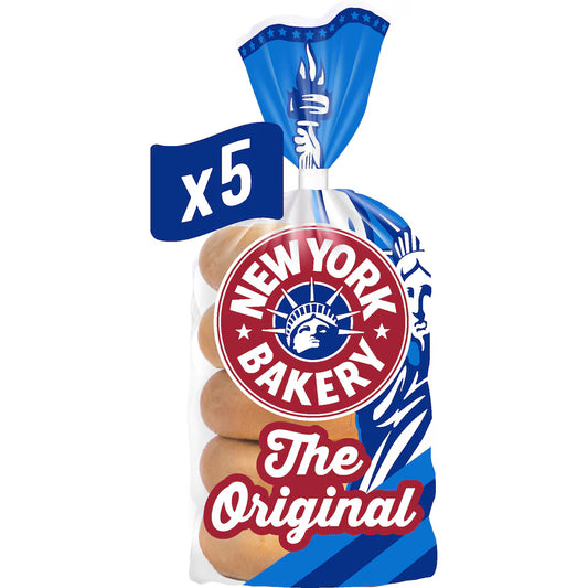 New York Bakery Co. Plain Bagels 5 Pack 300g