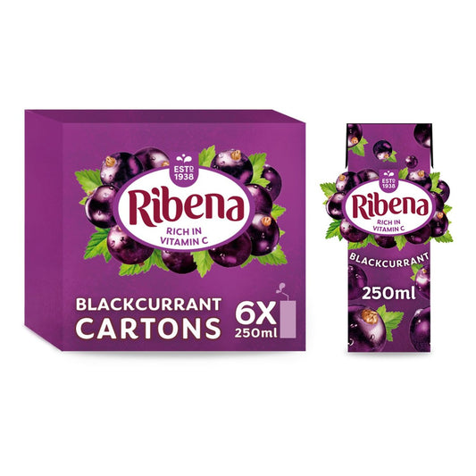 Ribena Blackcurrant Cartons 6x250ml