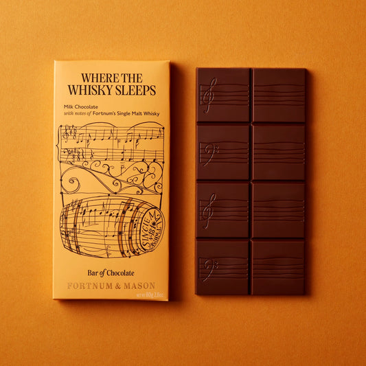 Fortnum & Mason Milk Chocolate Single Malt Whisky Caramel Filled Bar 80g