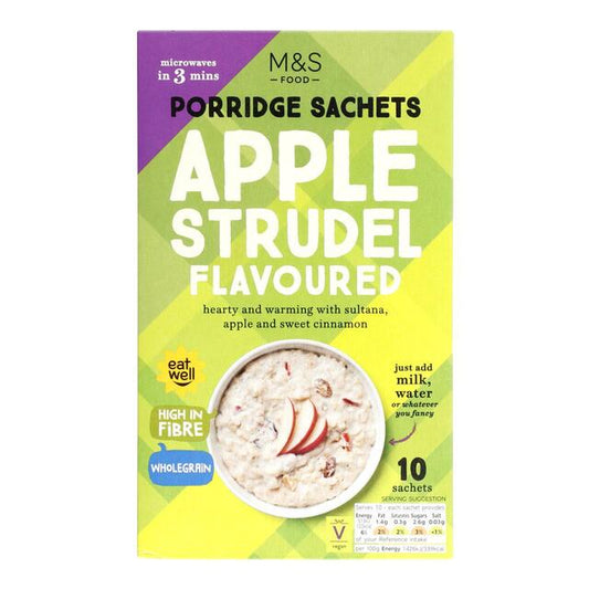 M&S Apple Strudel Porridge Sachets 10x36g