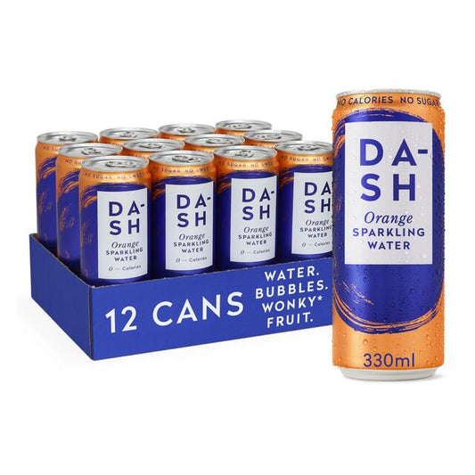 DASH Orange Infused Sparkling Water 12 x 330ml