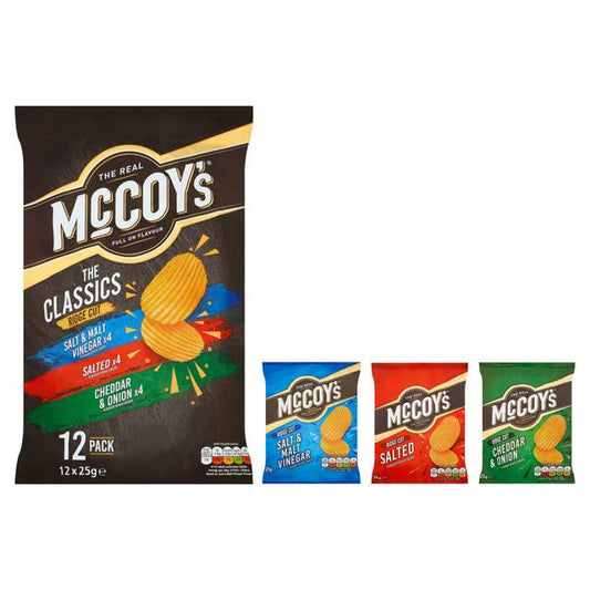 McCoy's Classic Variety Multipack Crisps 12 Pack