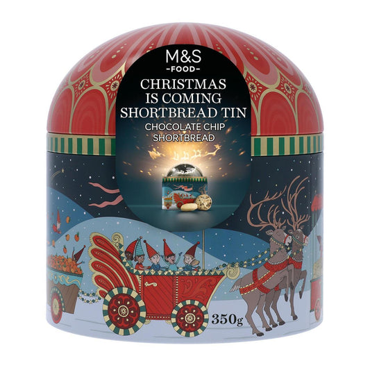 M&S Christmas is Coming Shortbread Projector Tin 350g