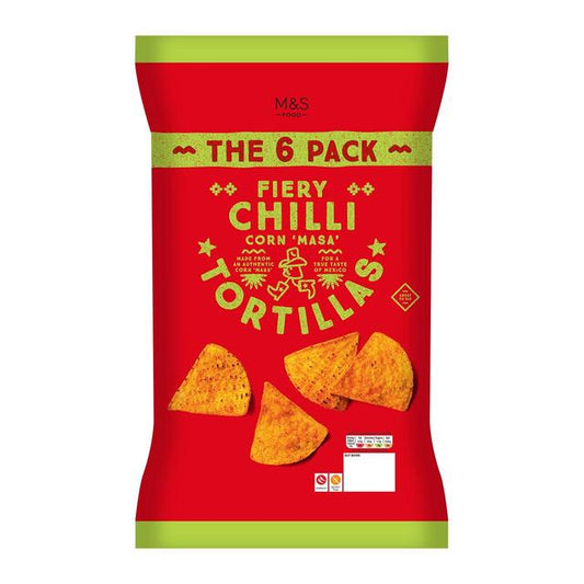M&S Fiery Chilli Tortilla Chips Multipack
