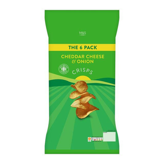 M&S Cheddar Cheese & Onion Crisps Multipack