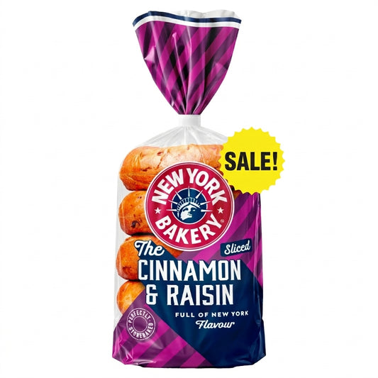 New York Bakery Co. 5 Cinnamon & Raisin Bagels 340g