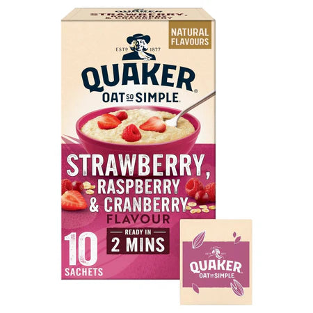 Quaker Oat So Simple Strawberry, Raspberry & Cranberry 33g x 10
