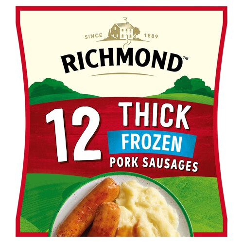 Richmond 12 Thick Pork Sausages 516g