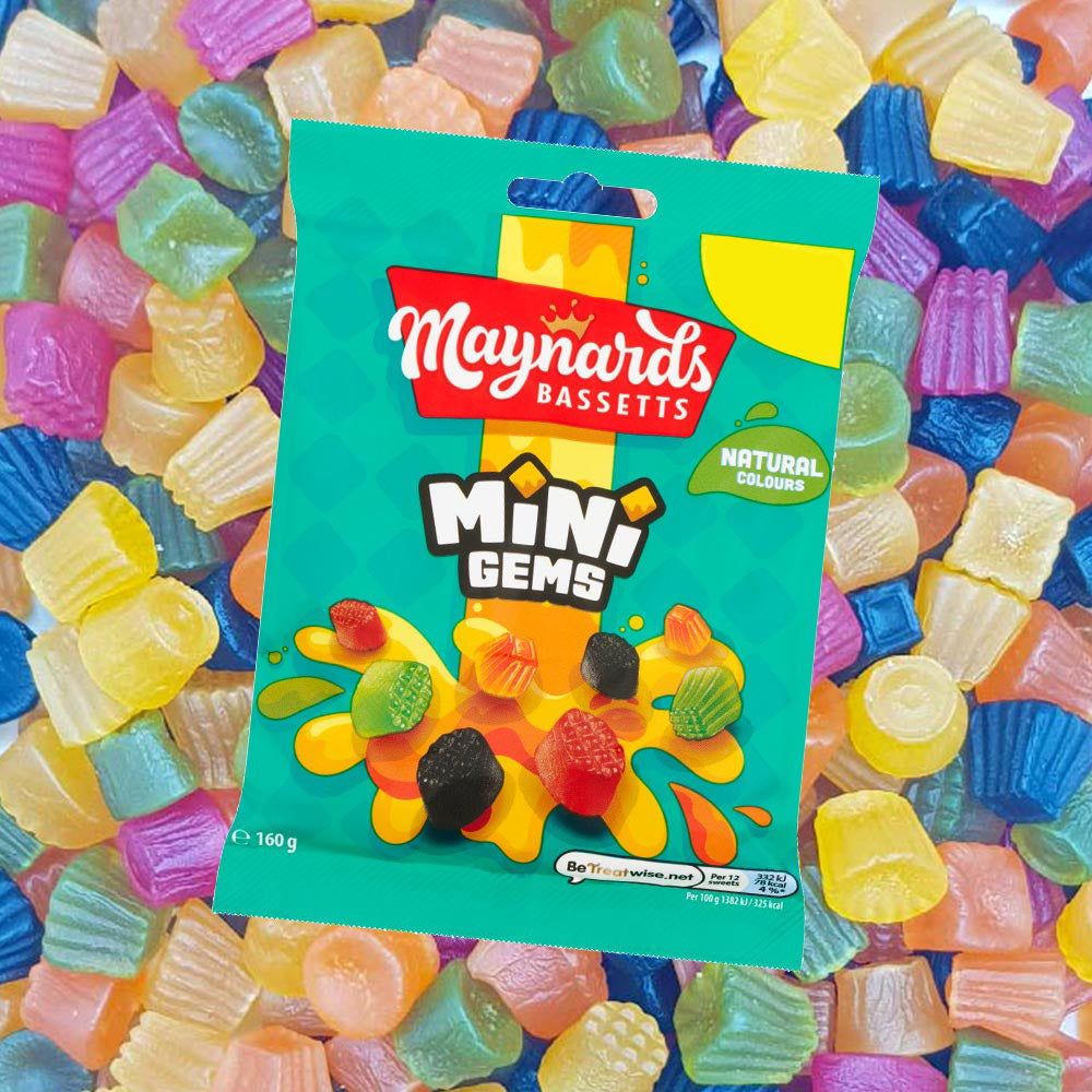 Maynards Bassetts Mini Gems Sweets Bag 160g