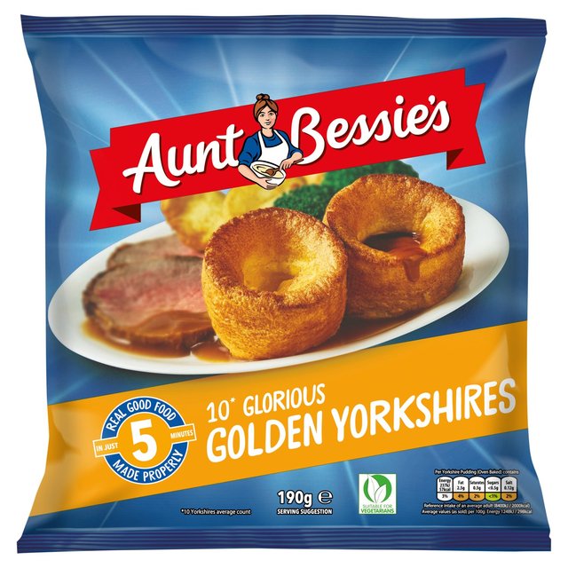 Aunt Bessie's 10 Golden Yorkshires (ready in bag) 190g