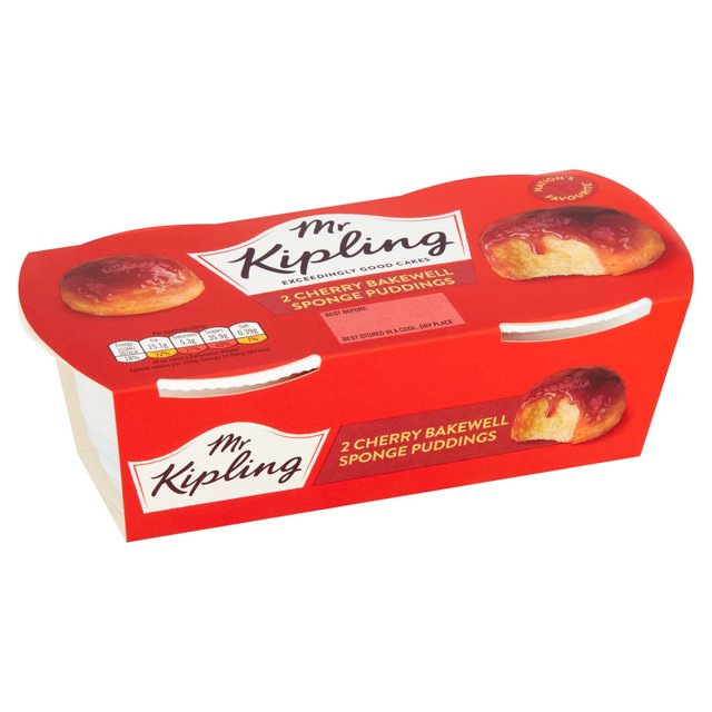 Mr Kipling Cherry Bakewell Sponge Puddings 2 per pack