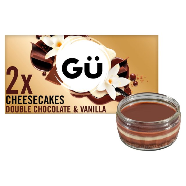 Gu Double Chocolate & Vanilla Cheesecake Desserts 2 x 82g