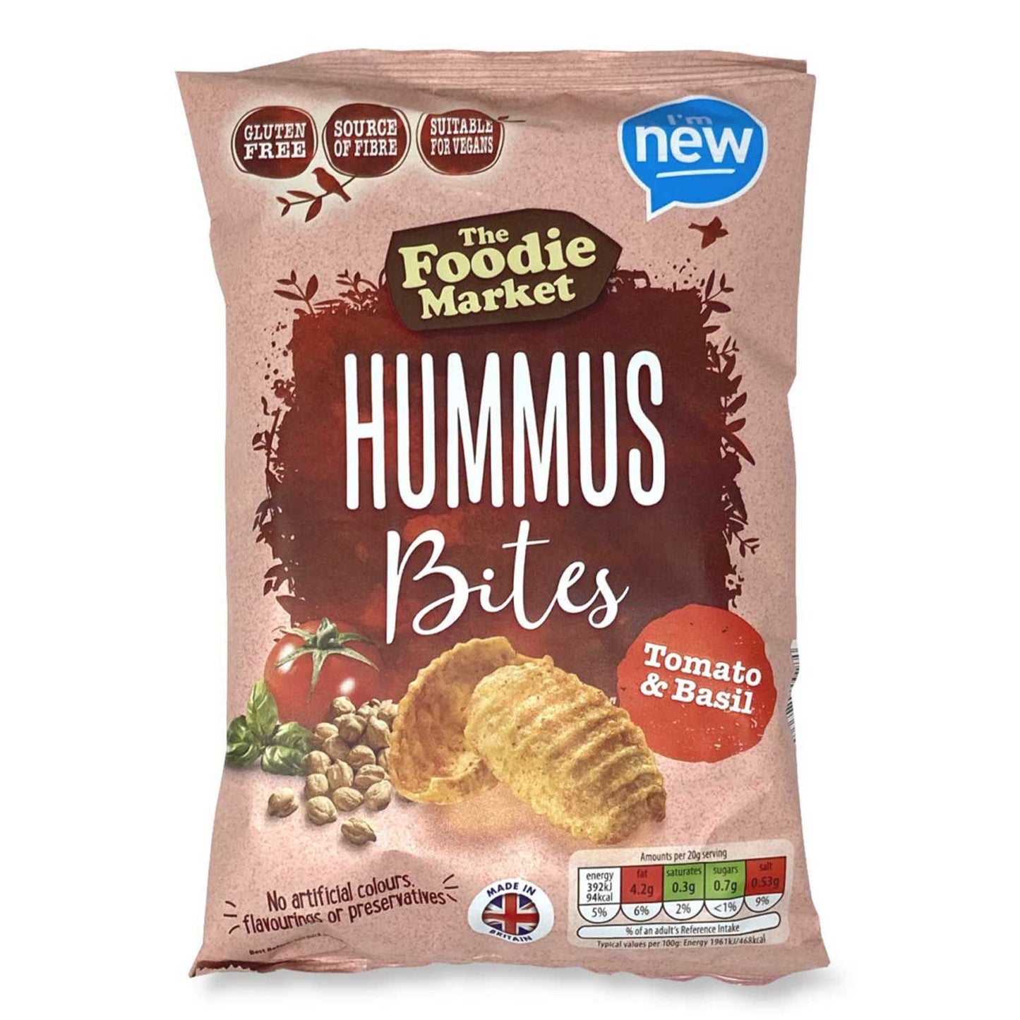 Foodie Market Hummus Bites Tomato & Basil 135g