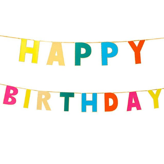 Rainbow Happy Birthday Garland 3m