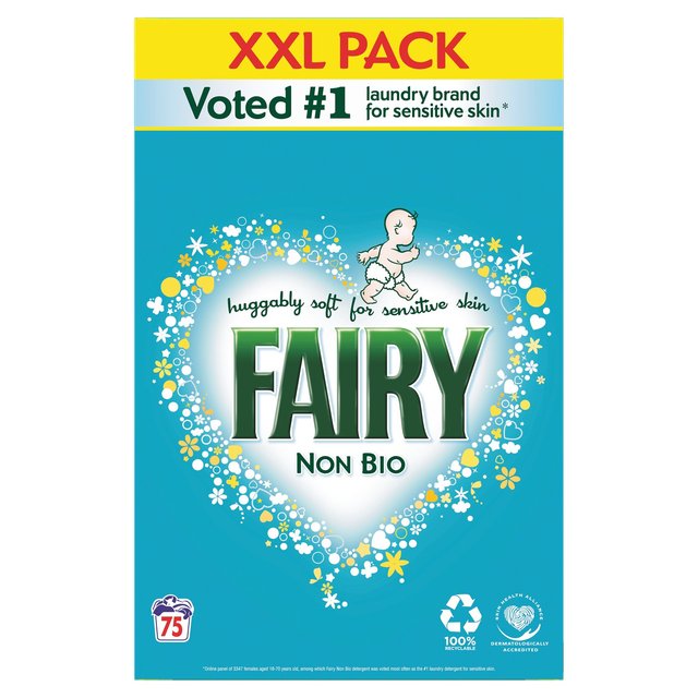 Fairy Non Bio Washing Powder for Sensitive Skin 75 Washes 4.875kg