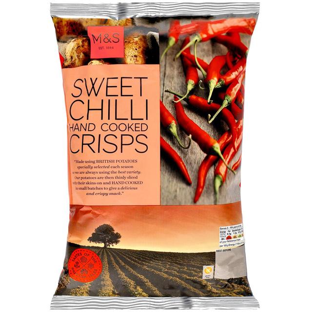 M&S Sweet Chilli Hand Cooked Crisps 150g