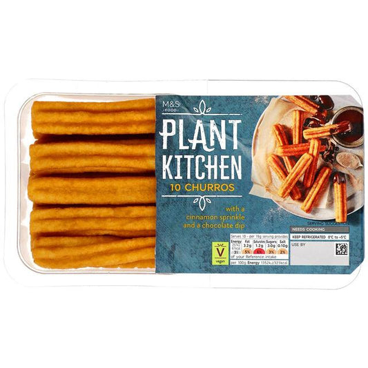 M&S Plant Kitchen Churros with Chocolate Dip (10 per pack)