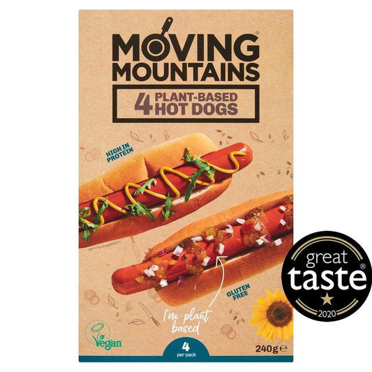 Moving Mountains Plant-Based Hotdogs 4 x 60g