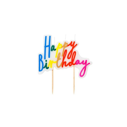 Talking Tables Rainbow Happy Birthday Candle