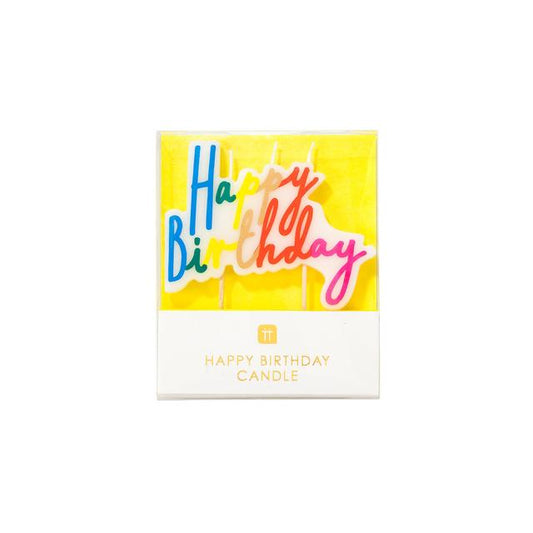 Talking Tables Rainbow Happy Birthday Candle