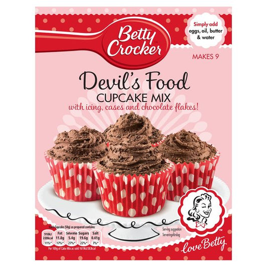 Betty Crocker Devil's Food Chocolate Cupcake Mix Kit 277g