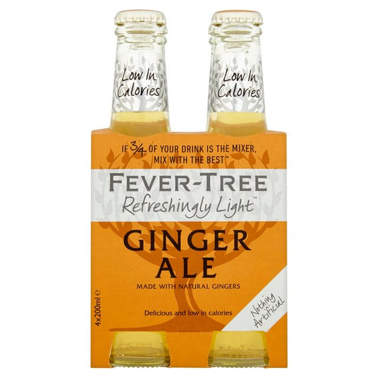 Fever-Tree Refreshingly Light Ginger Ale 4 x 200ml