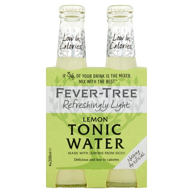 Fever-Tree Refreshingly Light Lemon Tonic Water 4 x 200ml