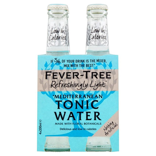 Fever-Tree Refreshingly Light Mediterranean Tonic Water 4 x 200ml