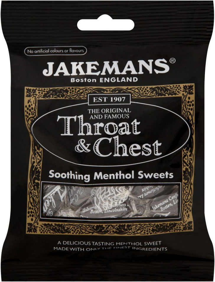 Jakemans Throat & Chest Soothing Menthol Sweets 100g