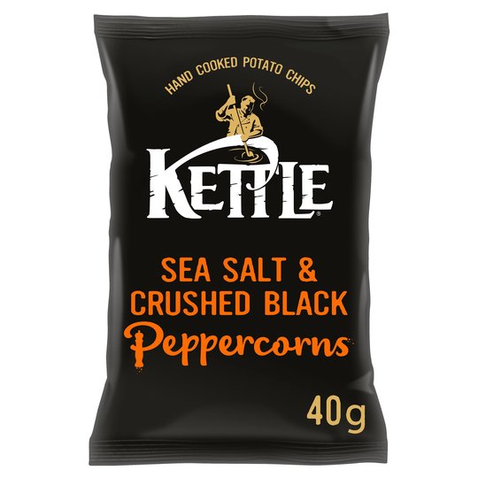 Kettle Sea Salt & Black Peppercorn 40g x 3 (120g total)
