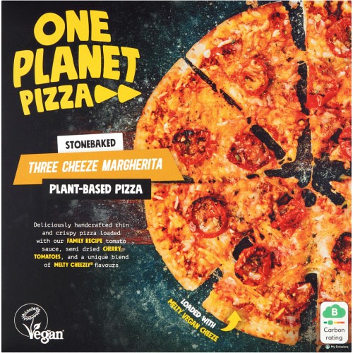 One Planet Pizza Gluten Free Vegan Three Cheezly Margherita Pizza 320g