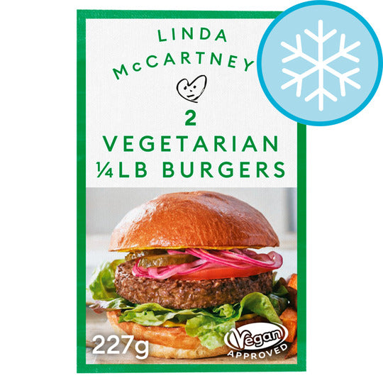 Linda McCartney's 2 Vegetarian 1/4 LB Burgers 227g