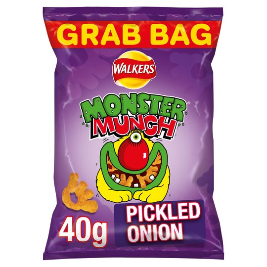 Mega Monster Munch Pickled Onion Snacks 40g