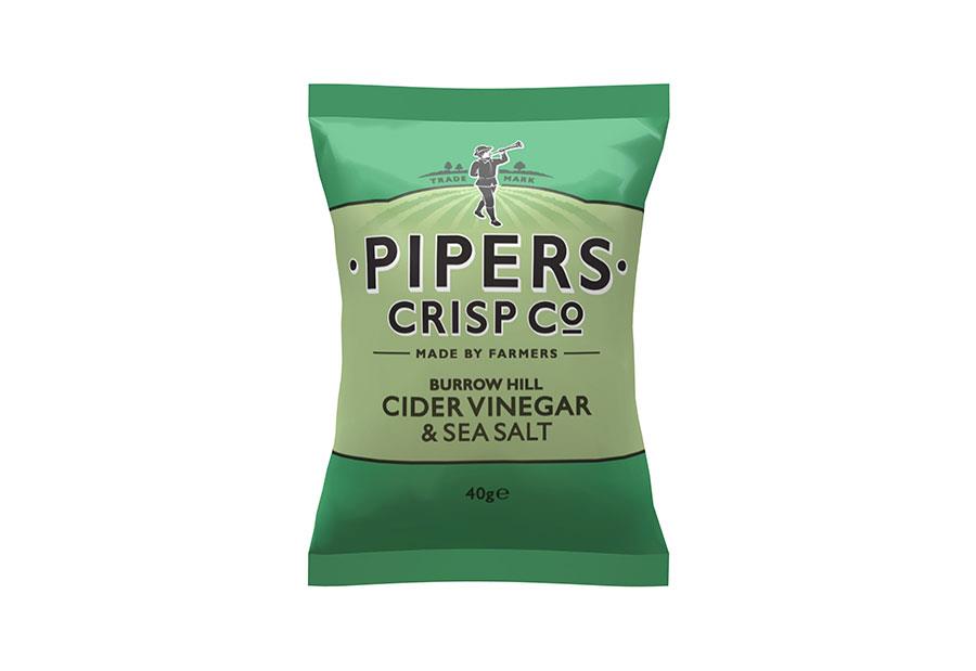 Pipers Crisps Burrow Hill Cider Vinegar & Sea Salt 40G