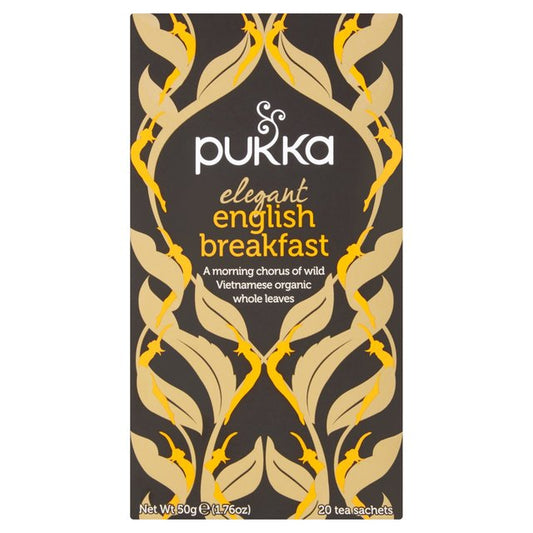Pukka Fairtrade Elegant English Breakfast 20 Tea Sachets 50g