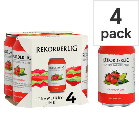 Rekorderlig Premium Swedish Cider Strawberry-Lime 4 x 330ml